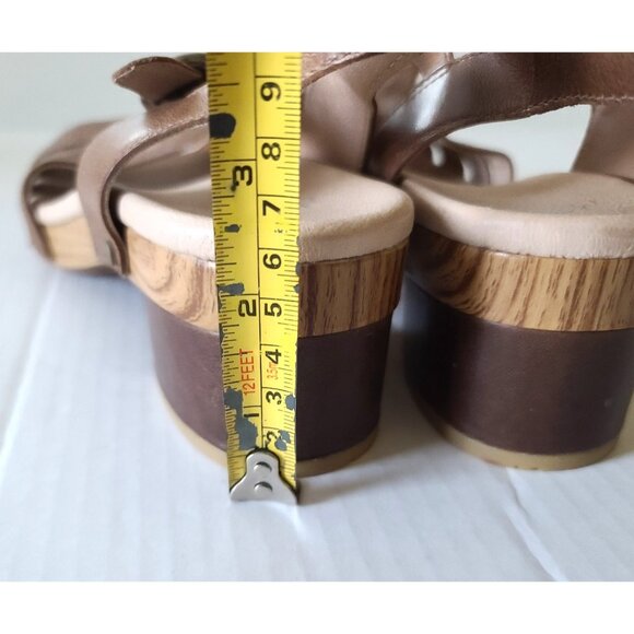 Dansko Mara Leather Open Toe T-Strap Clog Sandals Size EU 41 US 10 Brown NWOB - Picture 4 of 10